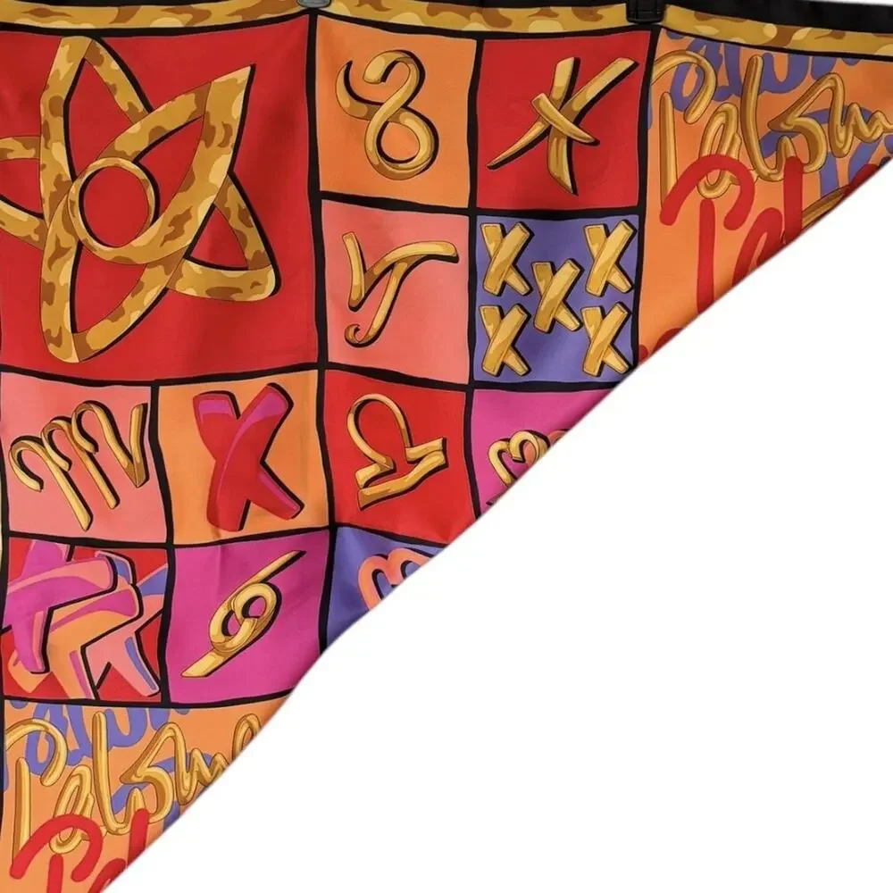 Vintage Paloma Picasso Parfums Astrological Scarf Italy 1980s Signed Designer - Picture 9 of 16